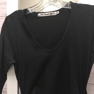 Michael Stars Ruched MIDI dress BLACK      medium